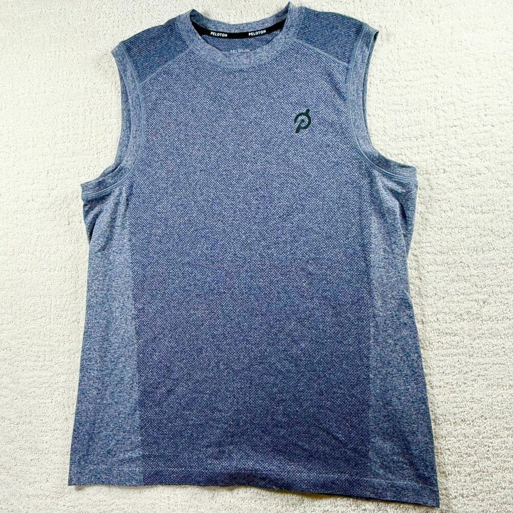 Peloton Seamless Sleeveless Athletic Muscle Tank in Deep Navy - US Men’s XL